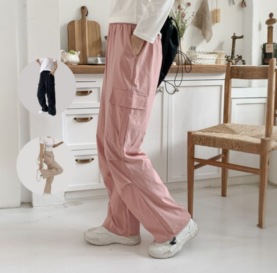 일상옷장 여성 카고 건빵 바지 스판 조거 팬츠