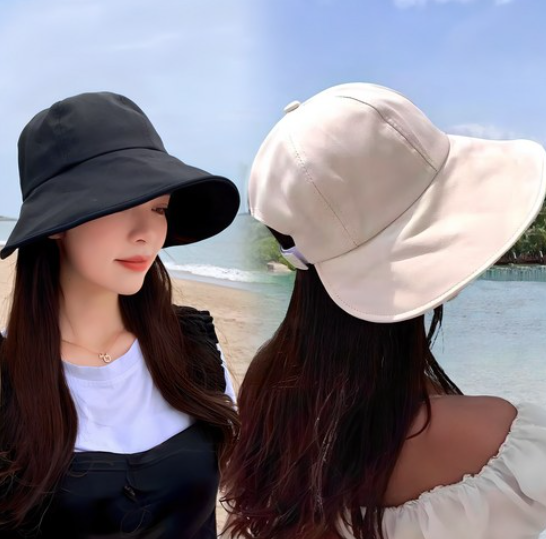 로멜로 와이드챙 벨크로 버킷햇 모자 